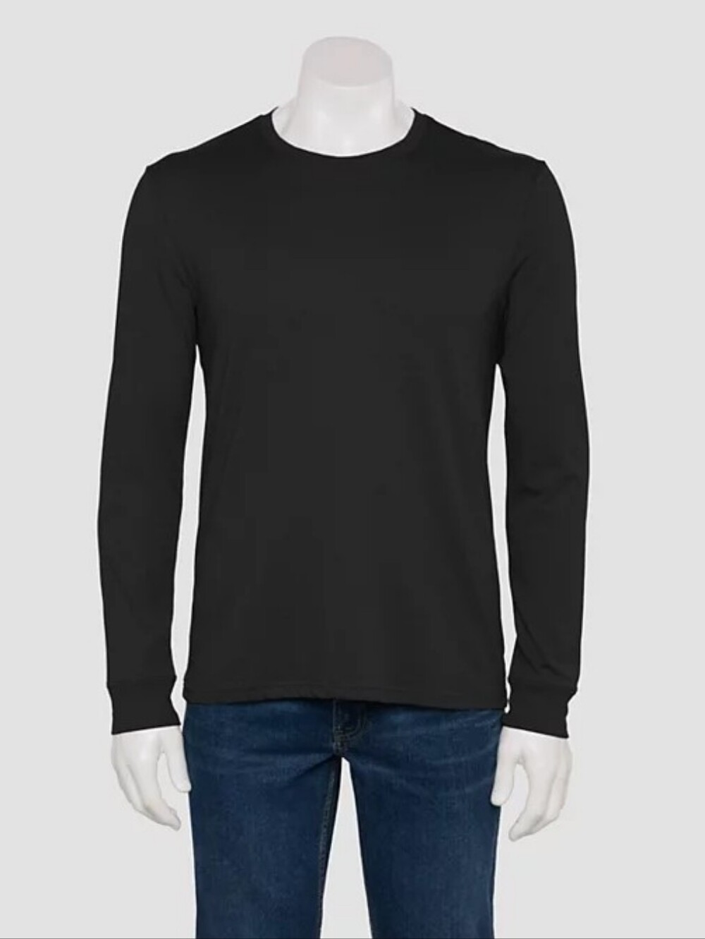 Mens Supersoft Long Sleeve Crewneck Tee - Size 2XL Black 🆕 Sonoma 🔥